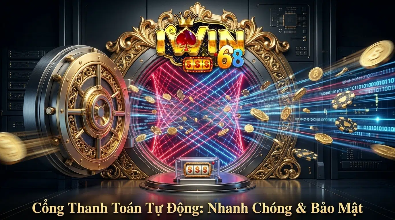 Mô phỏng cổng thanh toán tài chính tự động tại IWIN, tích hợp công nghệ mã hóa dữ liệu đầu cuối giúp quy trình nạp rút tiền diễn ra siêu tốc và bảo mật tuyệt đối.
