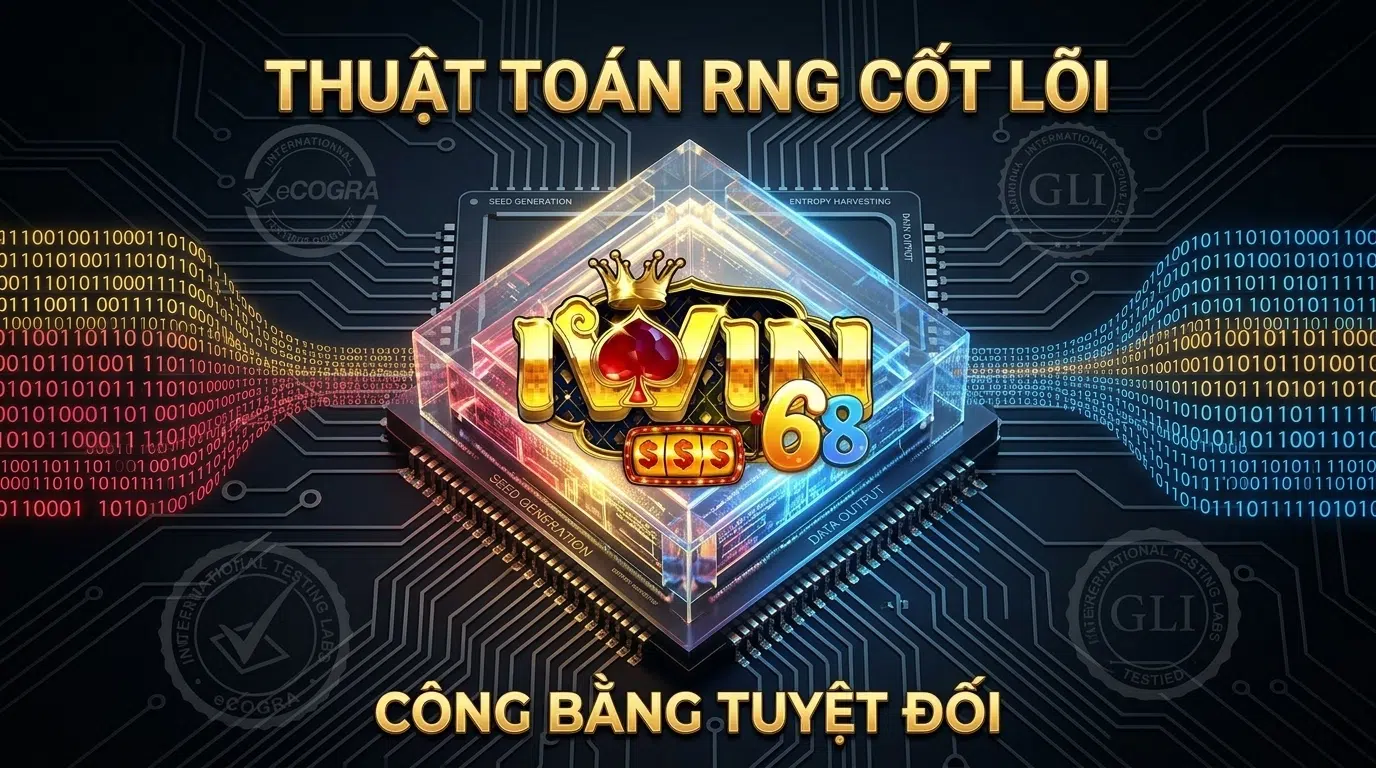 Mô phỏng thuật toán sinh số ngẫu nhiên RNG tại hệ thống IWIN, đảm bảo kết quả trò chơi hoàn toàn minh bạch và được kiểm định bởi các tổ chức quốc tế độc lập.