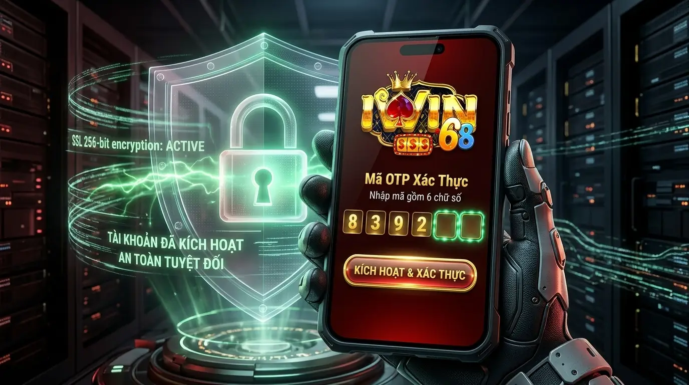 Quy trình xác thực mã OTP bảo mật là bước bắt buộc để kích hoạt tài khoản định danh IWIN chính chủ